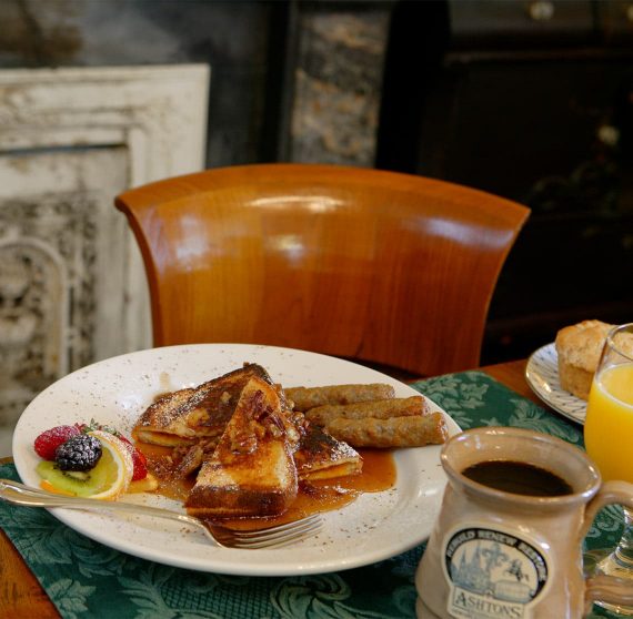 New Orleans Bed and Breakfast French Toast & Sausage